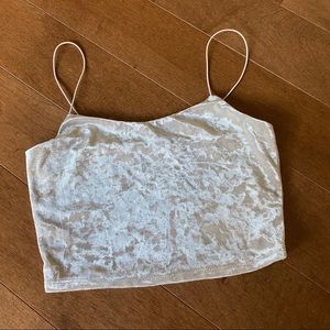 FINAL SALE ✰GARAGE✰ Crushed Velvet Crop Top